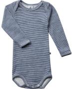 Petit Bateau Long Sleeve Bodysuit 3M Str 12M - Medieval/marshmallow La...