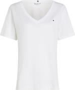 Tommy Hilfiger Modern Regular Flag VNK SS Kvinde Th Optic White Kortær...