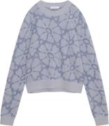 Wood Wood Wwspencer Graphic Knit Jumper Mand Soft Blue Sweaters Str L ...