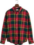 Gant REL Twill Tartan Shirt Mand Bright Red Langærmede Skjorter Str L ...