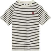 Wood Wood Ace Badge Tshirt Mand Off-white/black Stripes Kortærmede T-s...