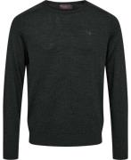 Morris Stockholm Merino Oneck Mand Olive Sweaters Str L Merino - hos M...