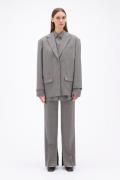 REMAIN Herringbone Blazer Kvinde Brushed Nickel Comb. Blazere Str 40 -...