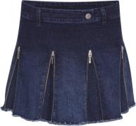 Cannari Concept Zip Mini Pleat Skirt Kvinde Vintage Indigo Blue Korte ...