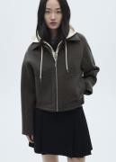 MANGO Hooded Combination Jacket Kvinde 92 Overgangsjakker Str L - hos ...