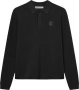 BLS Hafnia Willam Knit Polo Mand Black Sweaters Str S - hos Magasin