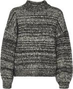 Vero Moda Vmdaima LS Oneck Pullover Kvinde Black/w. Birch And Silver L...