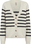 soyaconcept Scdollie Stripe 766 Cardigan Creme Kvinde 91620c Creme Car...