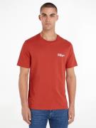 Tommy Hilfiger Hilfiger Chainstitch TEE Mand Terra Red Kortærmede T-sh...