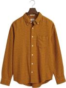 Gant REL Houndstooth Shirt Mand Sweet Orange Langærmede Skjorter Str S...