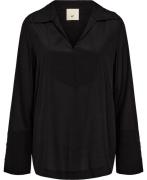 Heartmade ¤ Meilon Blouse HM ¤ Kvinde Black Langærmede Bluser Str 38 -...