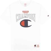 Champion Crewneck Tshirt Mand White Kortærmede T-shirts Str L - Bomuld...