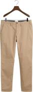 Gant Slim Twill Chinos Mand Dark Khaki Chinos Str 32/30 - hos Magasin