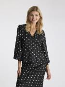 Neo Noir Merry Retro Dot Blouse Kvinde Black Langærmede Bluser Str 40 ...