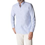 ETON Light Blue Striped Royal Oxford Shirt Contemporary Fit Mand Lyseb...