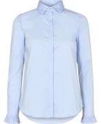 Mos Mosh Mattie Flip Shirt Kvinde Light Blue Langærmede Skjorter Str L...