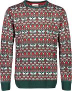 Lindbergh Christmas Knit Mand Grøn Sweaters Str L - hos Magasin