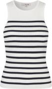 A-VIEW Rib Stripe Tank top Kvinde White/navy Tanktoppe Str XS - hos Ma...