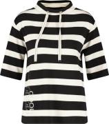 Gerry Weber Tshirt 3/4 Sleeve Kvinde Black/cream Yarnstrpe Kortærmede ...