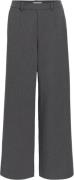 Object Objlisa Wide Pant Noos Kvinde Medium Grey Melange Bukser Med Br...