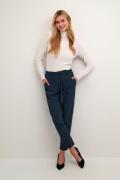 Kaffe Jillian Belt Pants Kvinde Midnight Marine Bukser Med Smalle Ben ...