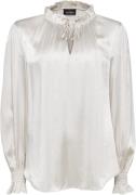 Sand 3176 Matt Lalie Blouse Kvinde Hvid Toppe Str 40 - Silke hos Magas...