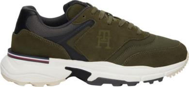 Tommy Hilfiger M Runner X Ventile MIX Mand Utility Olive Sneakers Str ...