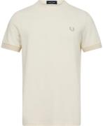 Fred Perry M7707 Mand Ecru Kortærmede T-shirts Str XXL - Bomuld hos Ma...