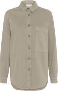 My Essential Wardrobe Laramw 149 Shirt Kvinde Silver Sage Washed Langæ...