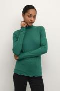 Kaffe Kadrew Turtleneck Tshirt Kvinde Aventurine Langærmede T-shirts S...