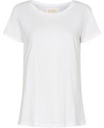 Mos Mosh Arden Organic OSS Tee Kvinde White Kortærmede T-shirts Str L ...