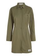 Calvin Klein Soft Touch Shirt Dress Kvinde Ldy Korte Kjoler Str M - ho...