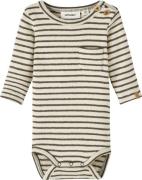 Lil' Atelier Nbmodo LS Slim Body LIL Str 68 - Rain Drum Langærmede Bod...