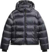 Superdry Hooded Luxe Sports Puffer Kvinde Ebony Sheen Overgangsjakker ...