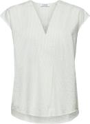 Esprit v Neck Blouse Kvinde Light Green Toppe Str L - hos Magasin