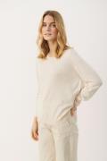 Part Two Adeline PU Kvinde Beige Sweaters Relaxed Fit Str L - hos Maga...