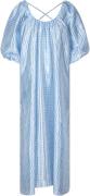 Stine Goya Sgteresa, 2067 Textured Poly Kvinde Blue Check Midi Kjoler ...