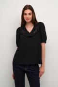 Culture Cuasmine SS Blouse Kvinde Black Kortærmede Bluser Str L - hos ...