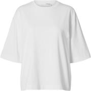 Selected Femme Slfanouk SS Oversized TEE D2 Kvinde Hvid Kortærmede T-s...