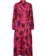 Cras Laracras Dress Kvinde Pink Garden Maxi Kjoler Str 40 - Polyester ...