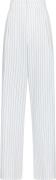 Neo Noir Alessandra Pinstripe Pants Kvinde Hvid Bukser Med Brede Ben S...