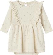 Lil' Atelier Nbfgago KNA LS Body Dress LIL Str 68 - Turtledove Kjoler ...