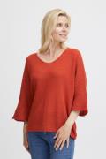 Fransa Fxreta Knit Blouse Kvinde Terra Cotta Sweaters Str S/M - hos Ma...