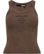 ROTATE Birger Christensen Ribbed Tank TOP Kvinde Mustang Tanktoppe Str...