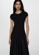 MANGO Flared Dress With Ruffled hem Kvinde Black Maxi Kjoler Str L - h...