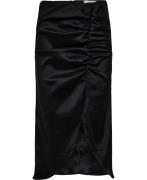 Object Objanya HW Wrinkle Skirt A VIP 23 Kvinde Black Midi Nederdele S...