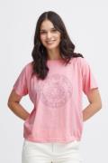 Fransa Frelina TEE 2 Kvinde Pink Frosting Mix Kortærmede T-shirts Str ...