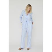 A-VIEW Brenda Solid Pants Kvinde Light Blue Bukser Med Lige Ben Str 40...