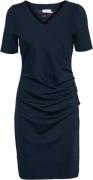 Kaffe India Vneck ½ Sleeve Kvinde Midnight Marine Korte Kjoler Slim Fi...