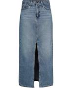 Levi's Ankle Column Skirt Please Hold Kvinde Blå Maxi Nederdele Str 29...